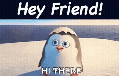A Penguin With A Egg On Its Head Is Standing On A Snow Covered Island . GIF