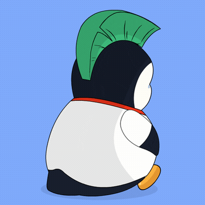 A Penguin With A Mohawk On Its Head GIF