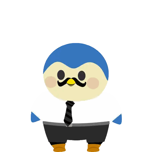 A Penguin With A Mustache Is Wearing A Shirt And Tie With The Words Happy Birthday Dad Above It Sticker