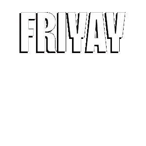 A Penguin With Its Arms Outstretched Stands In Front Of The Word Friday Sticker