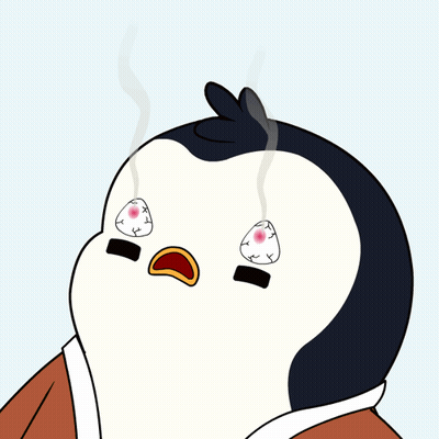 A Penguin With Smoke Coming Out Of Its Eyes GIF