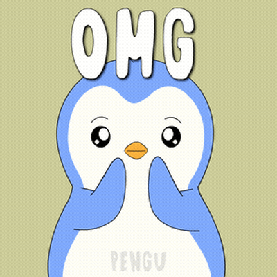 A Penguin With The Word Omg Written On It GIF