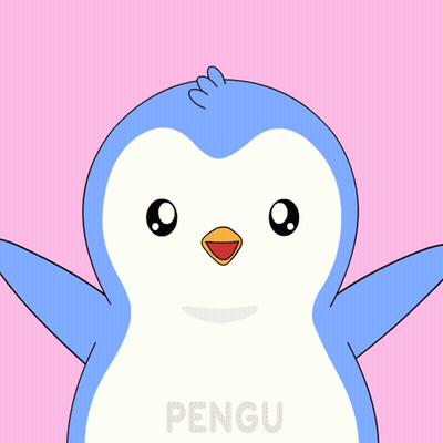 A Penguin With The Words I Love You Written On It GIF