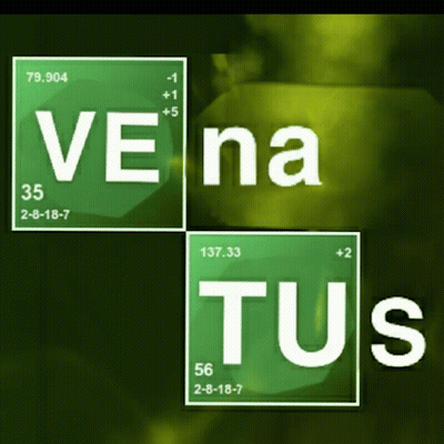 A Periodic Table Of Vena Tus With A Green Background GIF