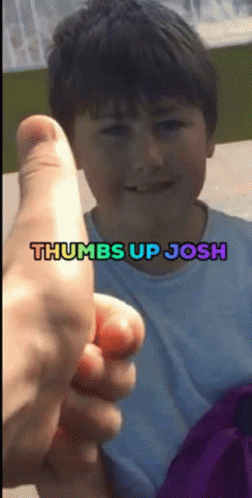 A Person Giving A Thumbs Up To A Young Boy GIF