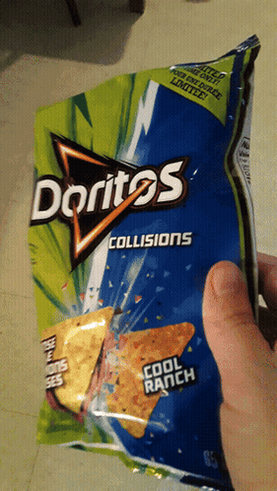 A Person Holding A Bag Of Doritos Cool Ranch GIF
