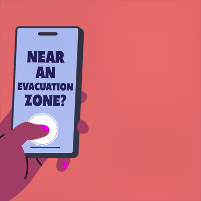 A Person Holding A Cell Phone That Says Take Photos & Videos Of All Your Property GIF