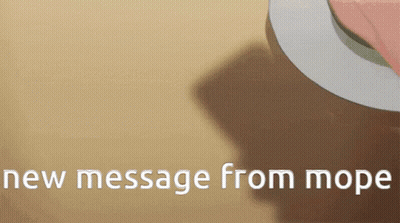 A Person Holding A Cell Phone With A New Message From Mope Written On It GIF
