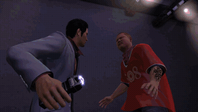 A Person Holding A Flashlight In Front Of A Red Wall GIF