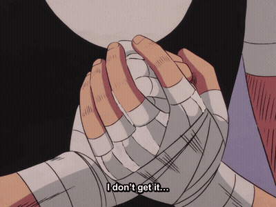 A Person Holding Another Person 'S Hand With The Words " I Don 'T Get It " Above Them GIF