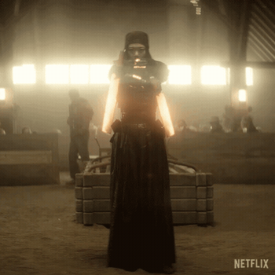 A Person In A Dark Room With A Netflix Logo On The Bottom Right GIF
