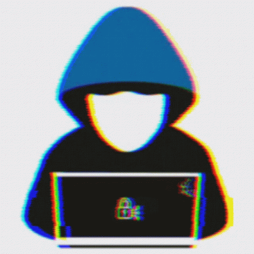 A Person In A Hooded Sweatshirt Is Using A Laptop GIF