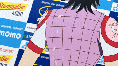 A Person In A Pink Shirt Is Standing In Front Of A Sign That Says Stamina Bar 4000 GIF