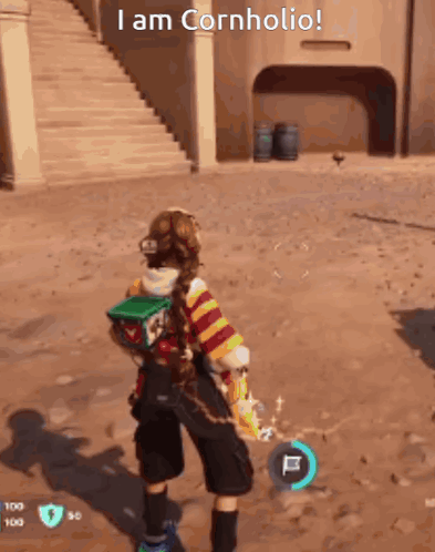 A Person In A Video Game With The Words I Am Cornholio GIF