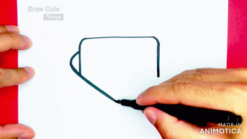 A Person Is Drawing A Rectangle With A Marker On A Piece Of Paper GIF