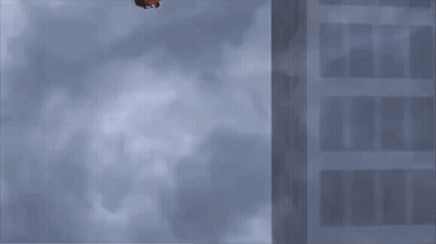 A Person Is Falling Through The Air With A Basketball On Their Head With The Number 10 On It GIF