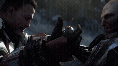 A Person Is Flying Through The Air In The Middle Of A Forest GIF