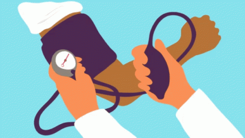 A Person Is Getting Their Blood Pressure Checked By A Nurse GIF