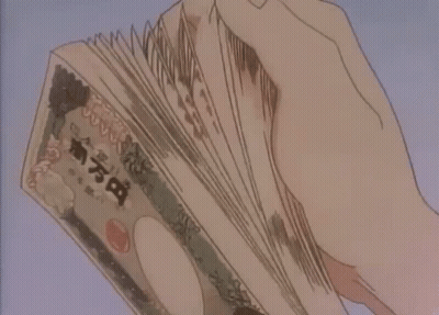 A Person Is Holding A Bunch Of Money In Their Hands . GIF