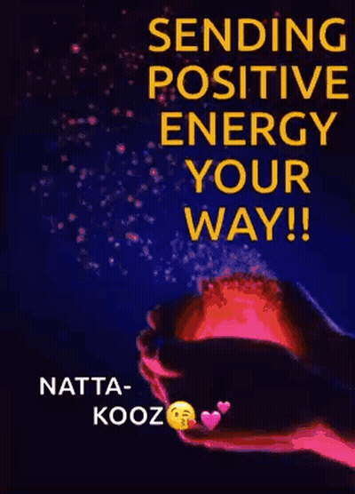 A Person Is Holding A Candle In Their Hands With The Words Sending Positive Energy Your Way ! GIF