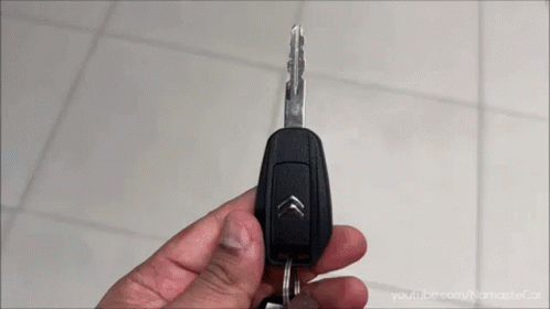 A Person Is Holding A Car Key In Their Hand With Youtube.com Written On The Bottom GIF