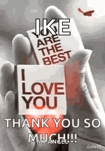 A Person Is Holding A Card That Says `` I Love You '' And Says `` Thank You So Much '' . GIF
