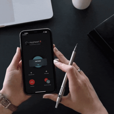 A Person Is Holding A Cell Phone That Says Myyheart On The Screen GIF