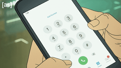 A Person Is Holding A Cell Phone With The Add Number Button On The Screen GIF