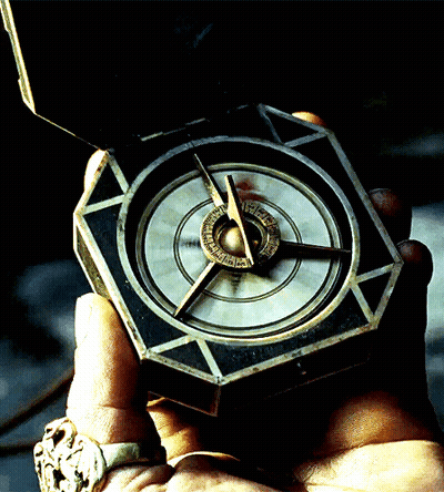 A Person Is Holding A Compass In Their Hand And It Shows The Time As Almost 3:00 GIF