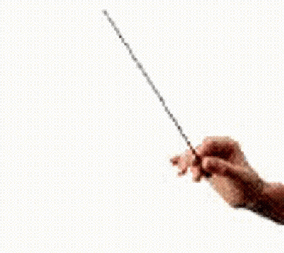 A Person Is Holding A Conductor 'S Baton In Their Hand . GIF