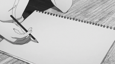 A Person Is Holding A Pencil Over A Piece Of Paper GIF