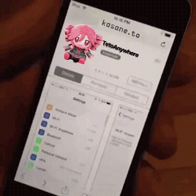 A Person Is Holding A Phone That Says Kasane.to GIF