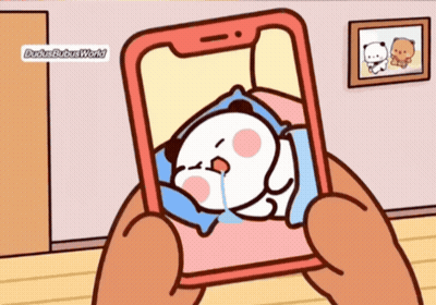 A Person Is Holding A Phone With A Picture Of A Panda Bear On It GIF