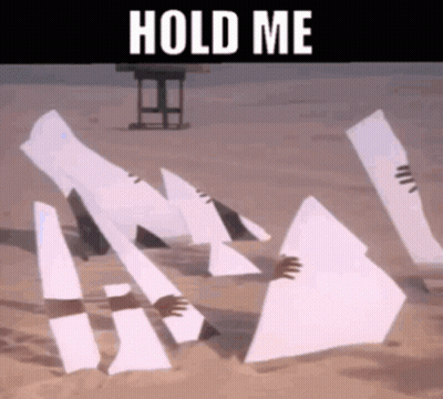 A Person Is Holding A Piece Of Paper That Says Hold Me On It . GIF