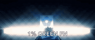 A Person Is Holding A Piece Of Paper With The Words `` 1% Green Fn '' Written On It . GIF