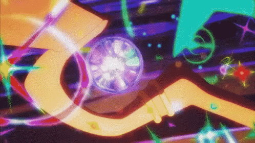 A Person Is Holding A Purple Object In Their Hand In A Cartoon . GIF