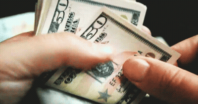 A Person Is Holding A Stack Of 20 Dollar Bills GIF
