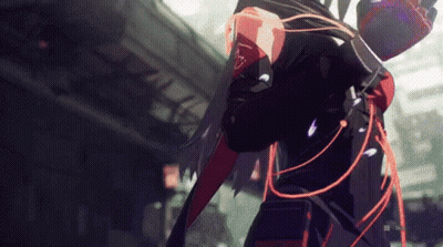 A Person Is Holding A Sword In Their Hand In A Video Game While Standing In A Dark Room . GIF