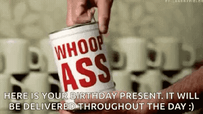 A Person Is Opening A Can That Says Whoop Ass On It . GIF