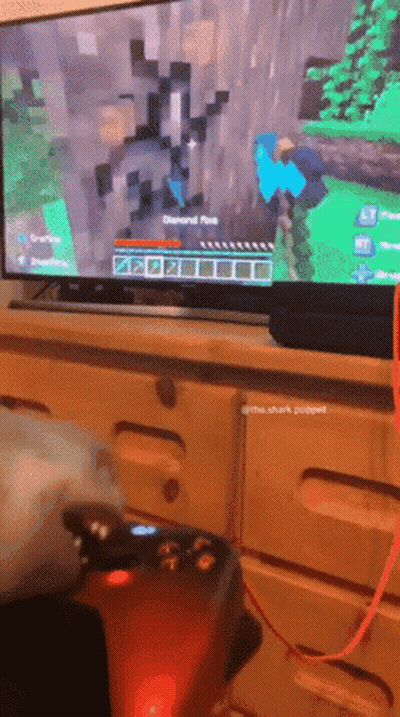 A Person Is Playing A Video Game On A Television GIF