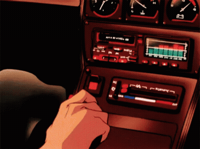 A Person Is Pressing A Button On A Car Radio That Says ' A ' On It GIF