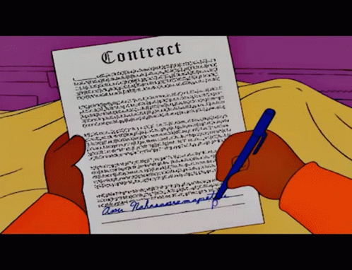 A Person Is Signing A Contract With A Pen GIF