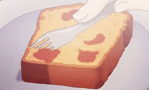 A Person Is Spreading Jelly On A Piece Of Toast GIF