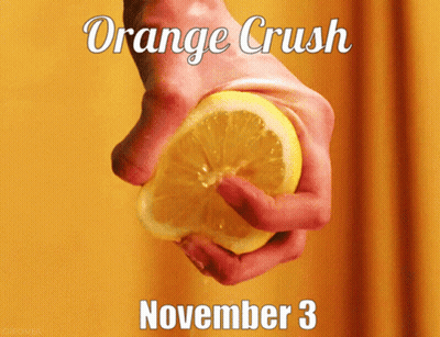 A Person Is Squeezing A Lemon With The Date November 3 On The Bottom GIF