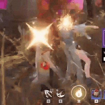 A Person Is Standing In A Dark Room With A Glowing Light Coming Out Of Their Head . GIF