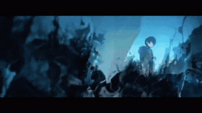 A Person Is Standing In A Dark Room With A Lot Of Smoke Coming Out Of It . GIF