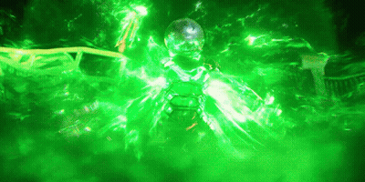 A Person Is Surrounded By A Green Light GIF