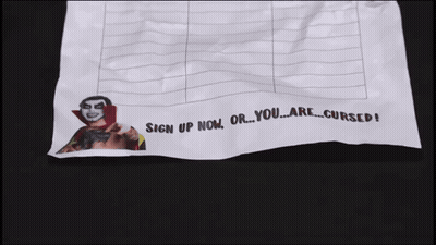 A Person Is Writing On A Piece Of Paper That Says " Backlashhausen " GIF