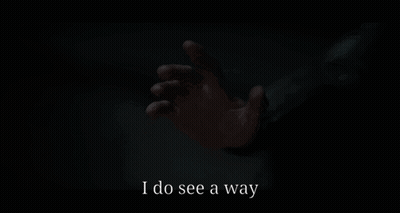 A Person Reaching Out In The Dark With The Words I Do See A Way GIF