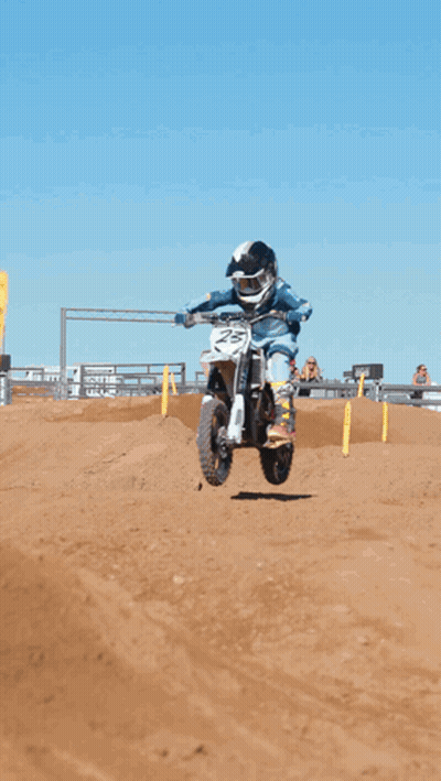 A Person Riding A Dirt Bike With The Number 25 GIF